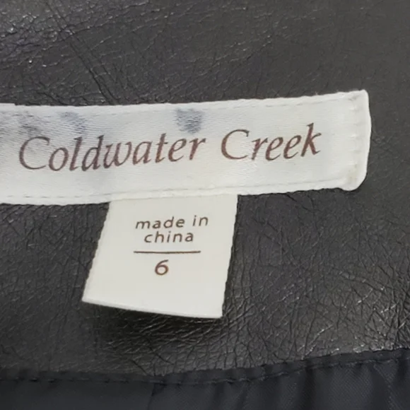 Cold water Creek faux leather coat size 6 - Picture 2 of 9